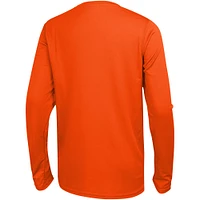 T-shirt orange à manches longues pour hommes des Denver Broncos Side Drill