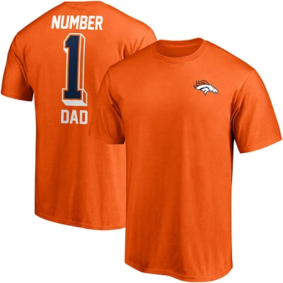 T-shirt orange pour homme Denver Broncos Team #1 Dad