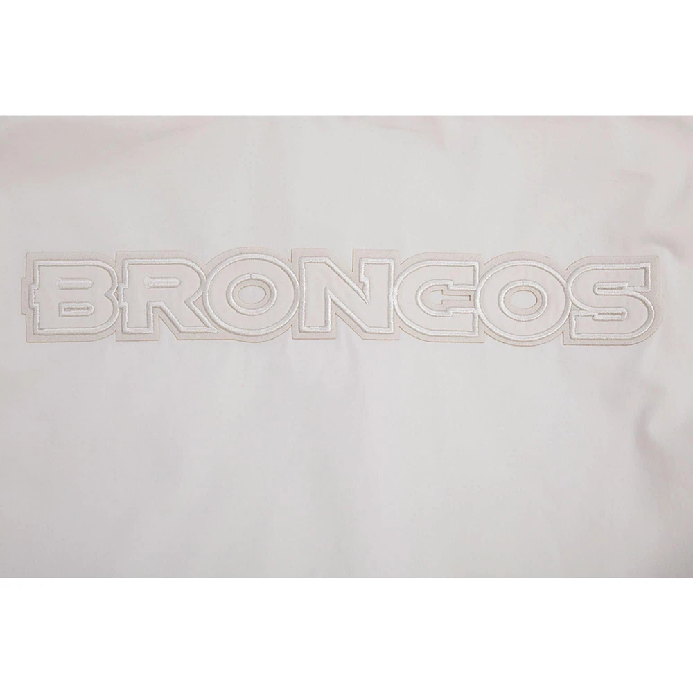 Veste neutre à fermeture éclair Pro Standard pour hommes, crème, Denver Broncos