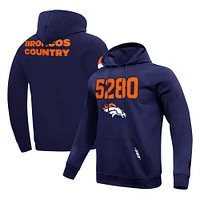 Sweat à capuche Pro Standard bleu marine Denver Broncos Frozen pour hommes