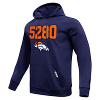 Men's Pro Standard Navy Denver Broncos Frozen Pullover Hoodie