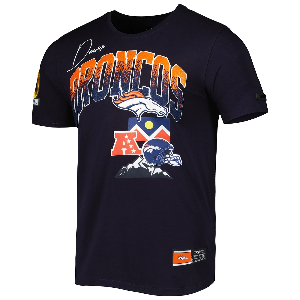 Men's Pro Standard Navy Denver Broncos Hometown Collection T-Shirt