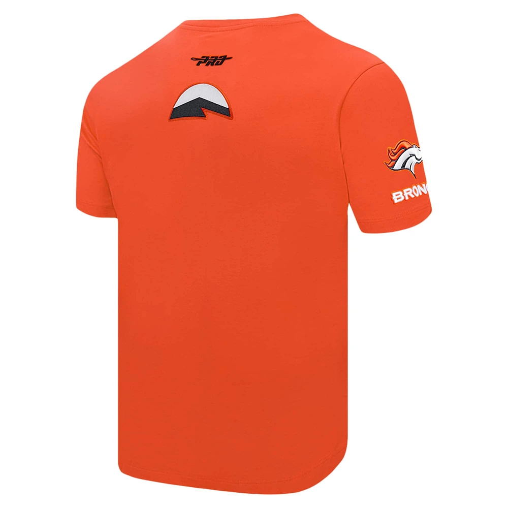 T-shirt en jersey simple Pro Standard orange Denver Broncos Frozen pour hommes