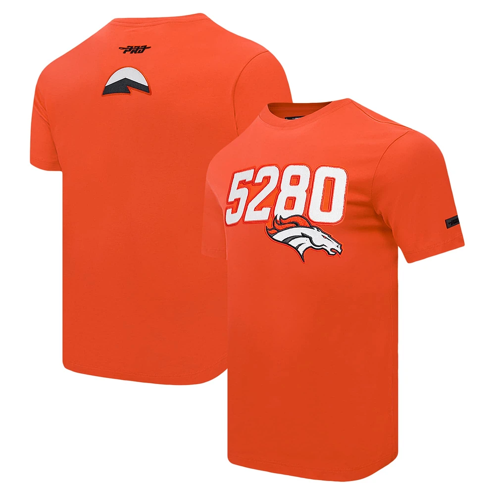 T-shirt en jersey simple Pro Standard orange Denver Broncos Frozen pour hommes