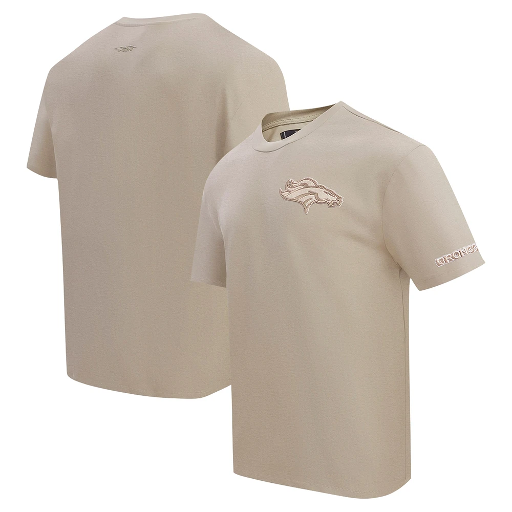 T-shirt à épaules tombantes Pro Standard Tan pour homme des Denver Broncos