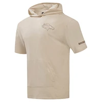 Sweat à capuche manches courtes pour homme Pro Standard Tan Denver Broncos Neutrals Capsule