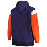 Sweat à capuche Profile Denver Broncos Big & Tall Trench Battle pour homme, bleu marine