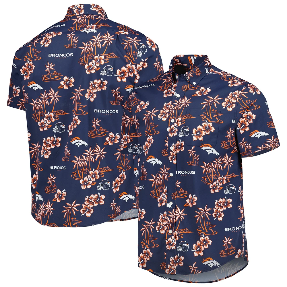 Chemise boutonnée Kekai des Broncos de Denver Reyn Spooner pour homme, bleu marine