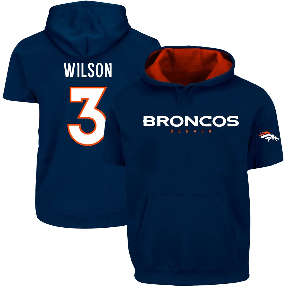 Profile Men's Russell Wilson Navy Denver Broncos Big & Tall Short Sleeve  Pullover Hoodie