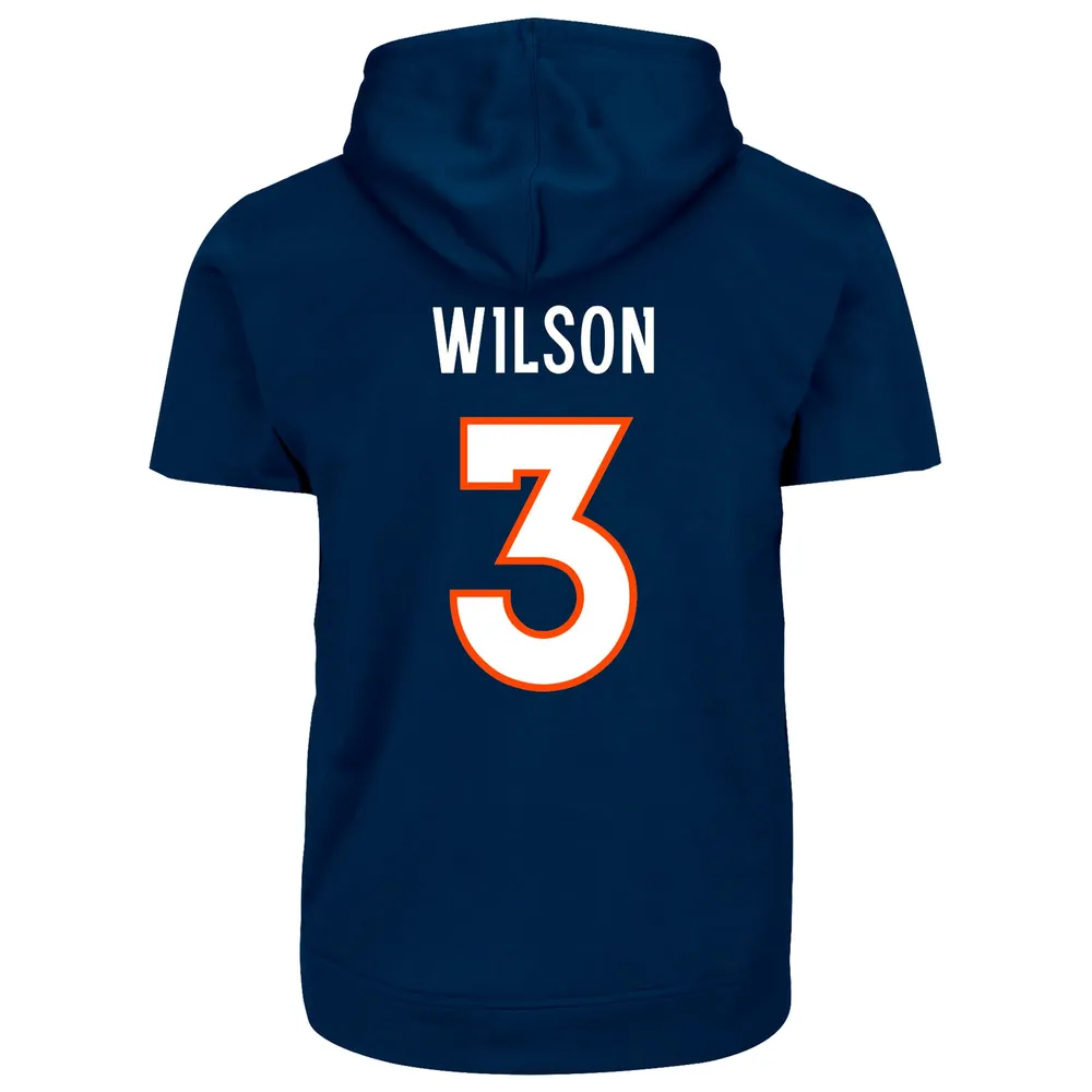 Profile Men's Russell Wilson Navy Denver Broncos Big & Tall Short Sleeve Pullover Hoodie