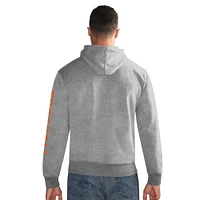 Men's Starter Heather Gray Denver Broncos Vintage Pullover Hoodie