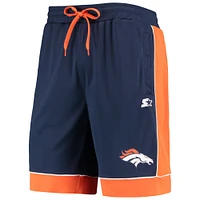 Short Starter pour homme bleu marine/orange Denver Broncos Fan Favourite Fashion