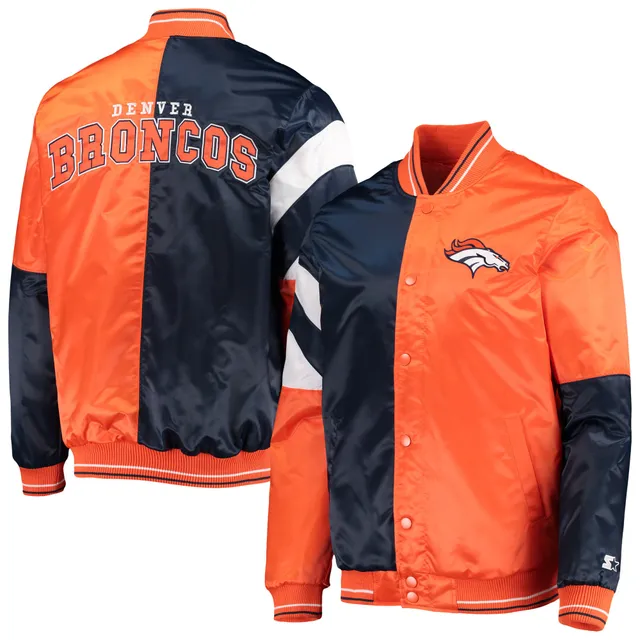 Denver Broncos Starter Extreme Full-Zip Hoodie - Royal/Orange