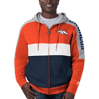 Men's Starter Orange Denver Broncos Playoff - Hoodie Full-Zip Jacket