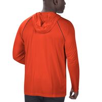 Men's Starter Orange Denver Broncos Raglan - Long Sleeve Hoodie T-Shirt