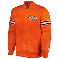 Men's Starter Orange Denver Broncos The Pick and Roll Full-Snap Jacket