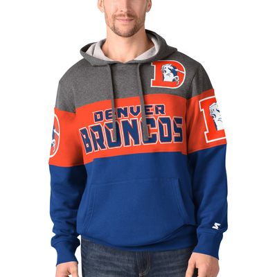 Denver Broncos Starter Extreme Full-Zip Hoodie - Royal/Orange