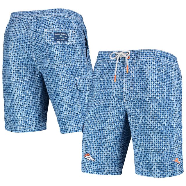 Tommy Bahama Blue Denver Broncos Baja Geo Wave Short de bain pour homme