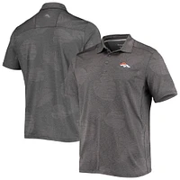 Men's Tommy Bahama Charcoal Denver Broncos Palm Coast Delray Frond Allover IslandZone Polo