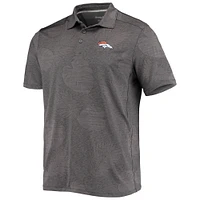 Men's Tommy Bahama Charcoal Denver Broncos Palm Coast Delray Frond Allover IslandZone Polo