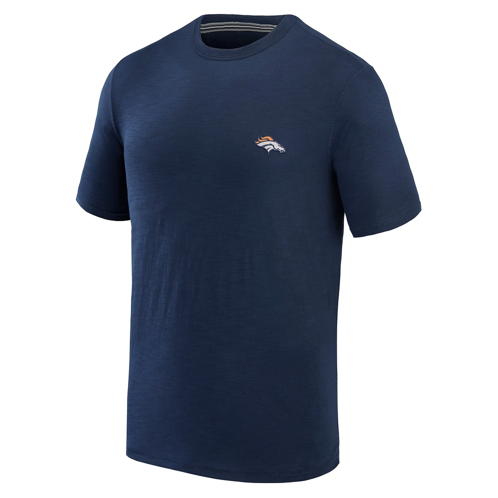 T-shirt de plage Tommy Bahama bleu marine Denver Broncos Bali pour hommes