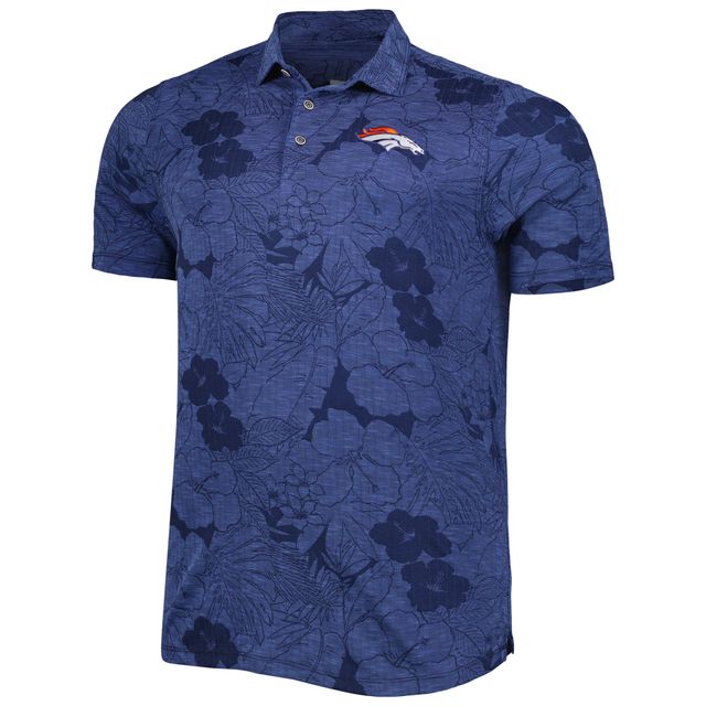 Polo Tommy Bahama bleu marine Denver Broncos Big & Tall Miramar Blooms pour homme