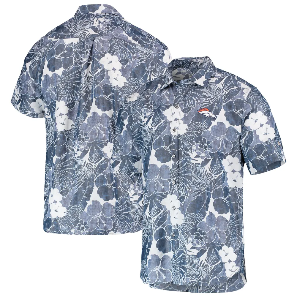 Men's Tommy Bahama Orange Chicago Bears Coast Luminescent Fronds Camp  IslandZone Button-Up Shirt