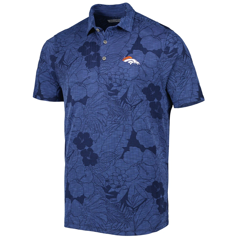 Men's Tommy Bahama Navy Denver Broncos Miramar Blooms Polo
