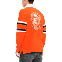 T-shirt à manches longues Tommy Hilfiger orange Denver Broncos Cory Varsity Rugby pour hommes