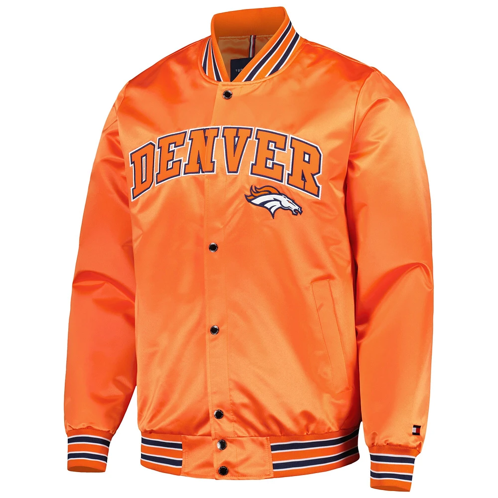 Men's Tommy Hilfiger Orange Denver Broncos Elliot Varsity Full-Snap Jacket