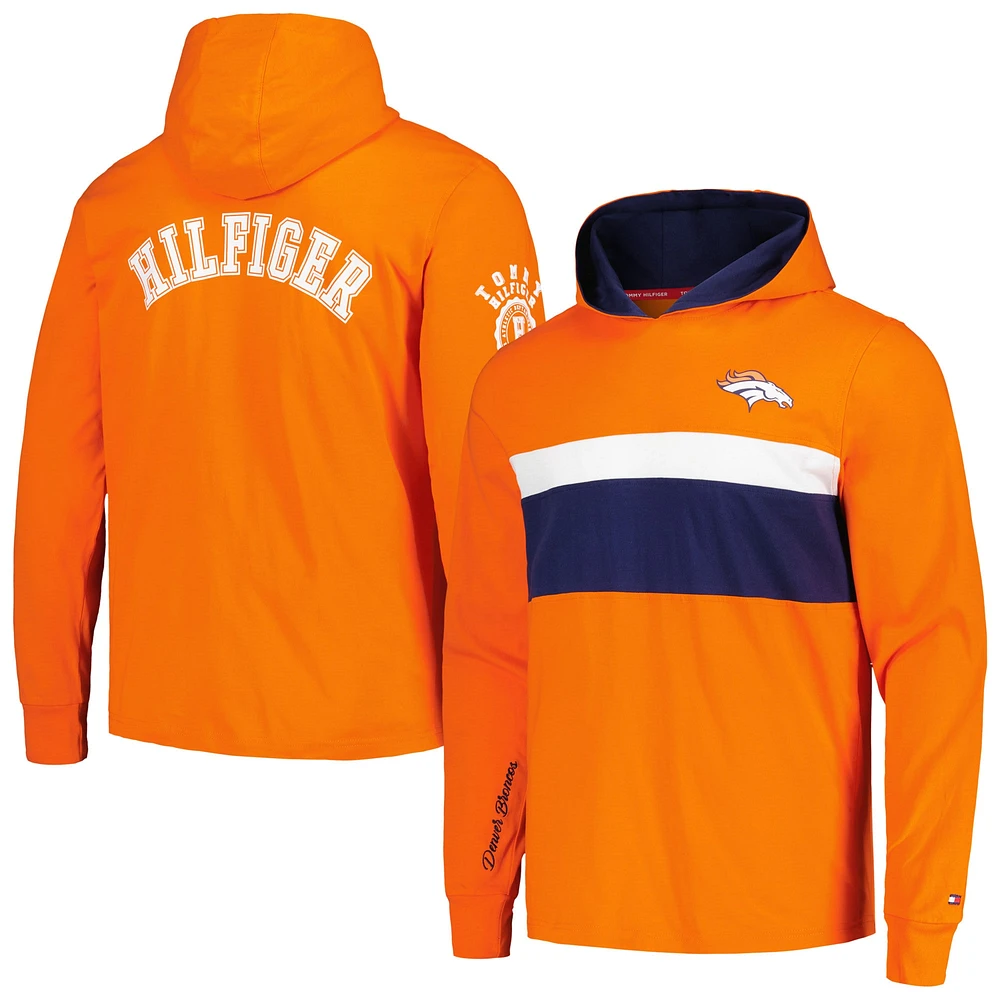 Men's Tommy Hilfiger  Orange Denver Broncos Morgan Long Sleeve Hoodie T-Shirt