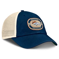 Men's Top of the World Navy Denver Broncos Team Patch Adjustable Hat