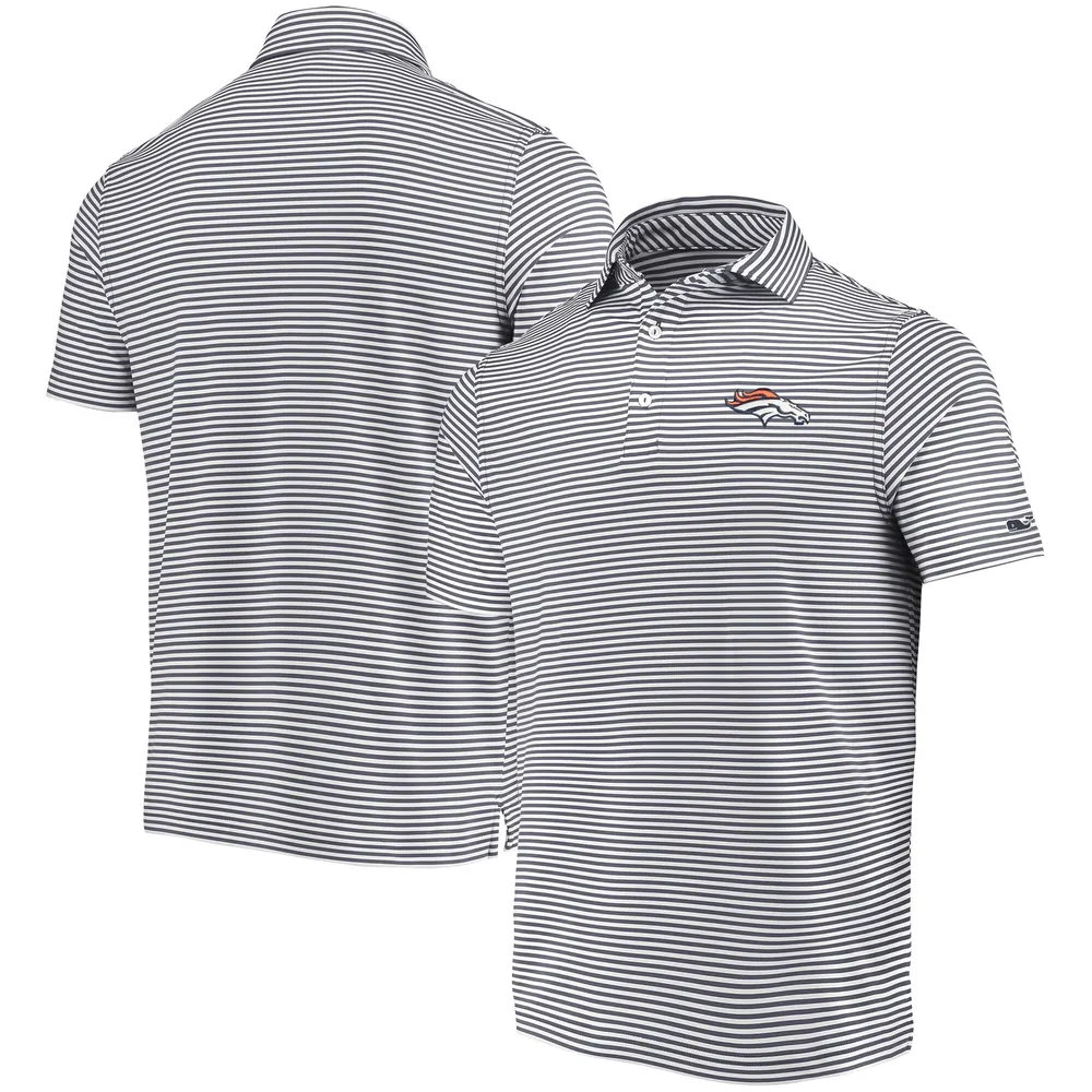 Lids Denver Broncos Vineyard Vines Winstead Striped Polo - Navy/White