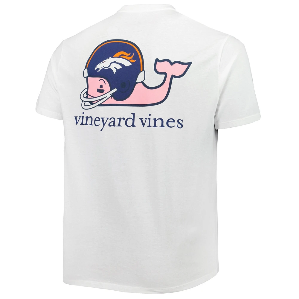 Men's Vineyard Vines White Denver Broncos Big & Tall Helmet T-Shirt