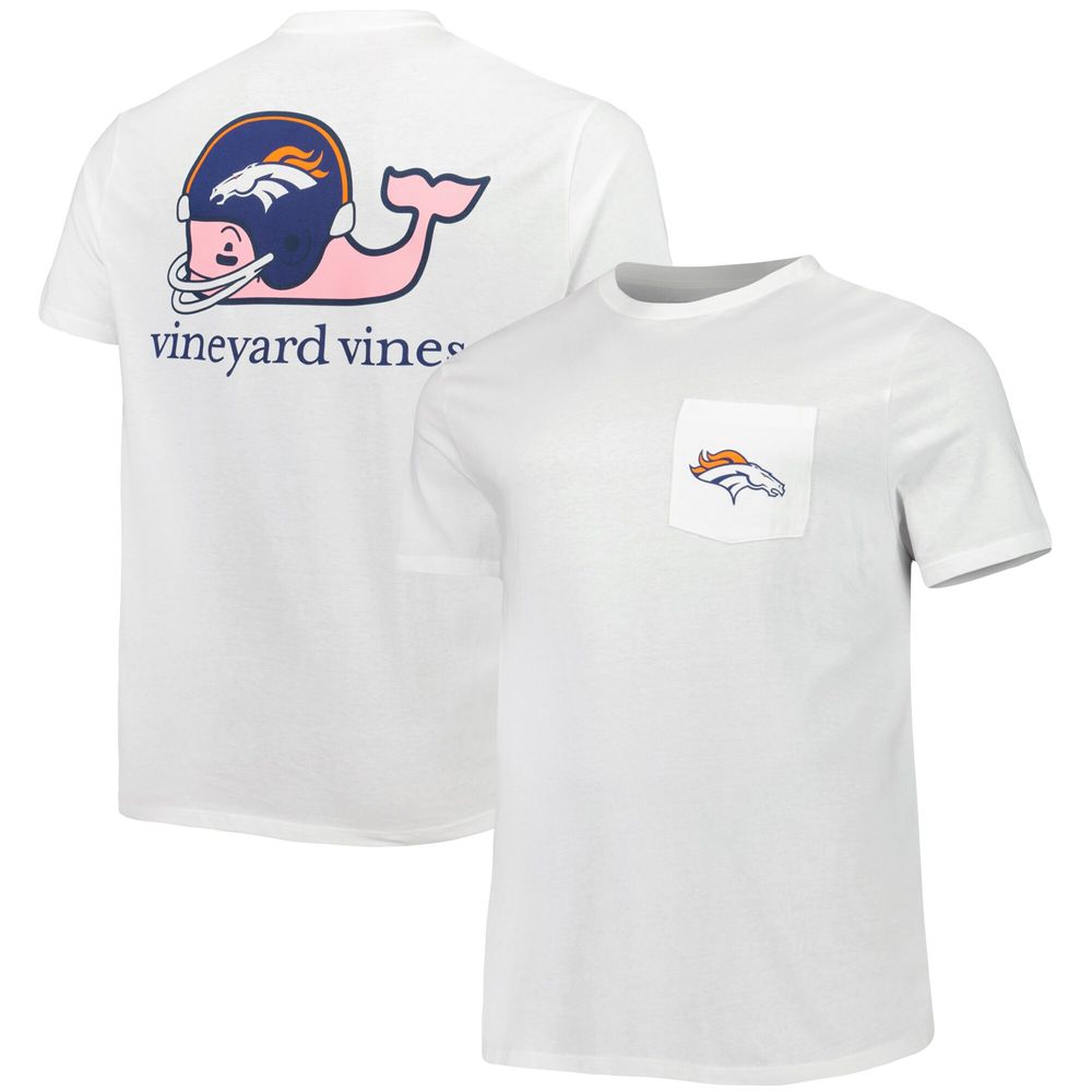 Men's Vineyard Vines White Denver Broncos Big & Tall Helmet T-Shirt