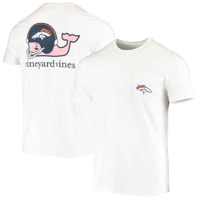 Vineyard Vines pour homme blanc Denver Broncos Team Whale Helmet T-shirt