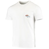 Men's Vineyard Vines White Denver Broncos Team Whale Helmet T-Shirt