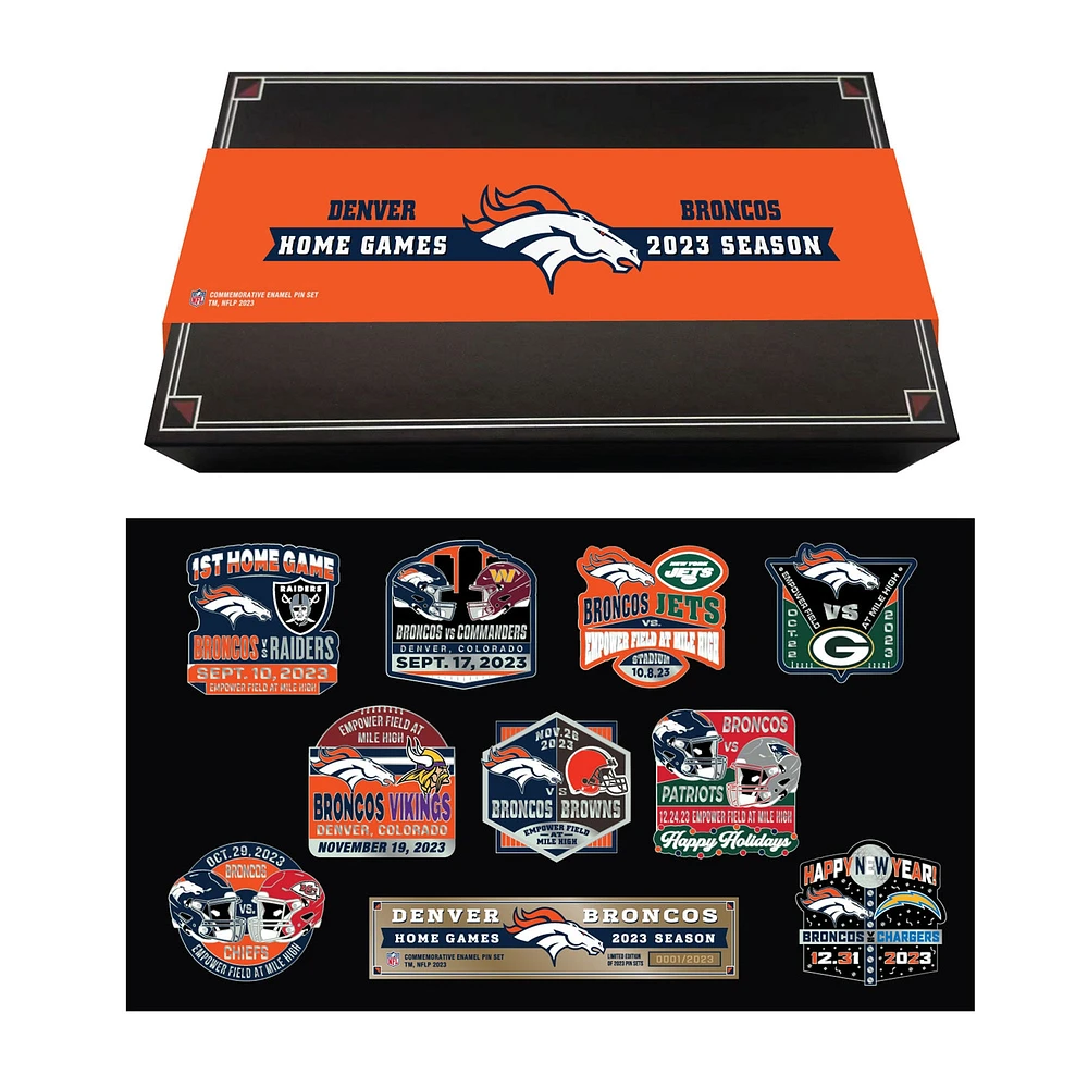 MOJO Denver Broncos 2023 Game Day 9 pin Ensemble collecteur