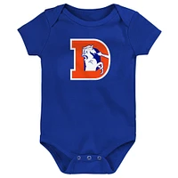 Ensemble de 3 bodys Denver Broncos Team Starter pour nouveau-nés et nourrissons