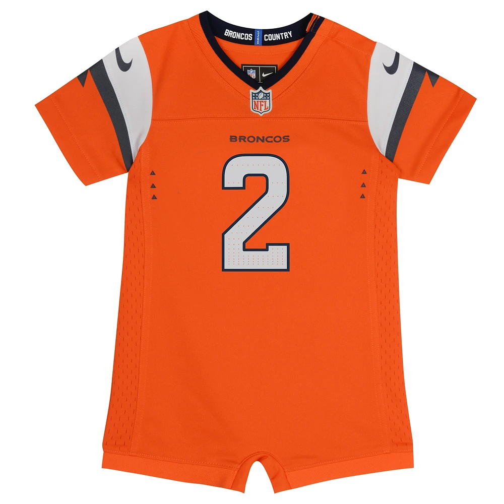 Nouveau-né et nourrisson Nike Patrick Surtain II Orange Denver Broncos Mile High Collection Game Romper Jersey