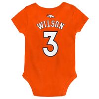 Newborn & Infant Russell Wilson Orange Denver Broncos Mainliner Player Name Number Bodysuit