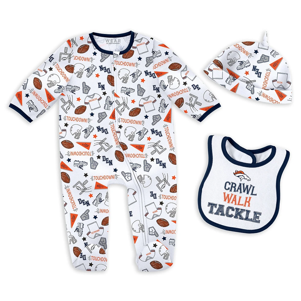 Newborn & Infant WEAR by Erin Andrews Denver Broncos Sleep Play Set