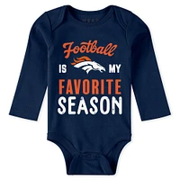 Newborn & Infant WEAR by Erin Andrews Denver Broncos Three-Piece Turn Me Around Bodysuits Pant Set