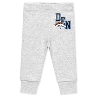 Newborn & Infant WEAR by Erin Andrews Denver Broncos Three-Piece Turn Me Around Bodysuits Pant Set