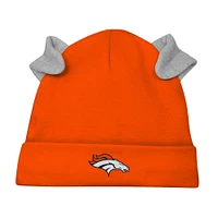 Newborn & Infant White/Orange Denver Broncos Dream Team Bodysuit Pants Hat Set