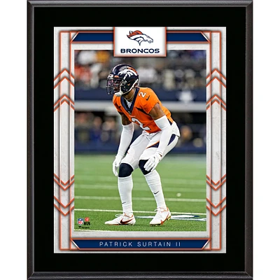 Plaque de joueur sublimée encadrée de 10,5" x 13" de Patrick Surtain II des Denver Broncos