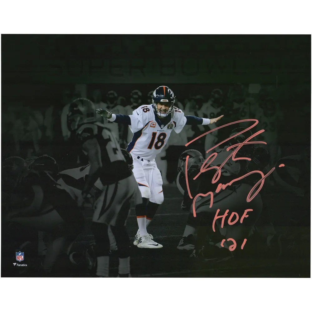 Peyton Manning Denver Broncos Autographed 16 x 20 Action