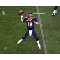 Peyton Manning Denver Broncos Unsigned Throwing 509th Career Touchdown Pass  Breaking Brett Favre's Record Photograph