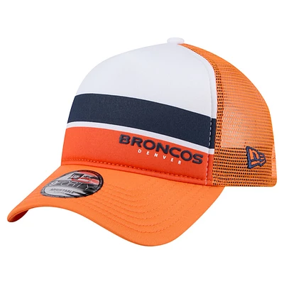 Preschool New Era Orange Denver Broncos Sport Night Color Block 9FORTY A-Frame Trucker Adjustable Hat