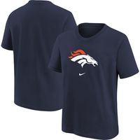 Preschool Nike Navy Denver Broncos Logo Football - T-Shirt